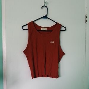 Urban Nation Orange Smile Crop Top